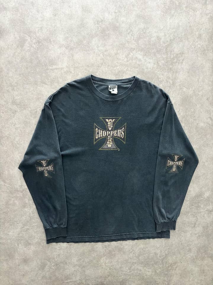 Choppers Vintage West Coast Choppers Longsleeve Sunfaded - Good - XL - Fabricsonder