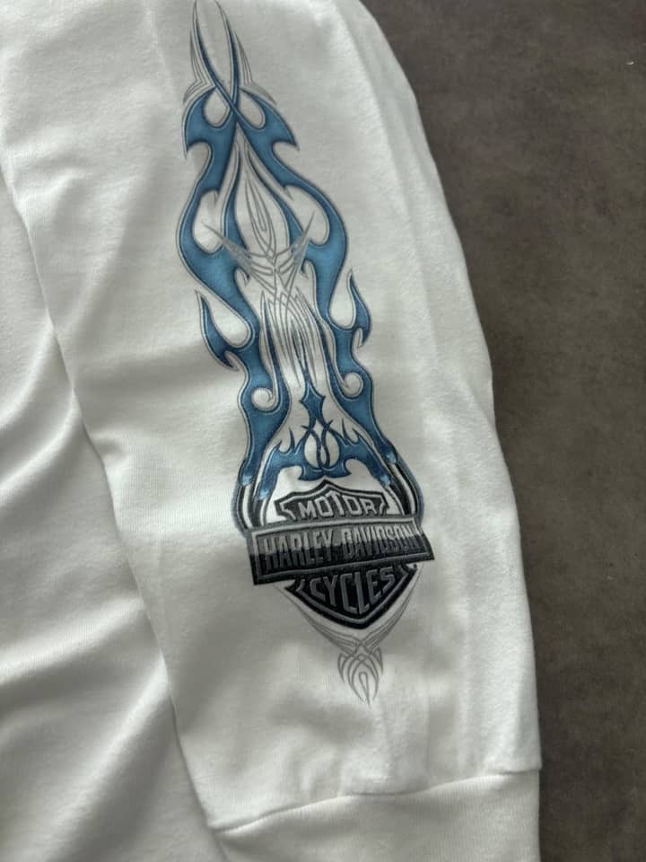 Harley Davidson Vintage Harley Davidson Longsleeve Flames - view 7 - Fabricsonder