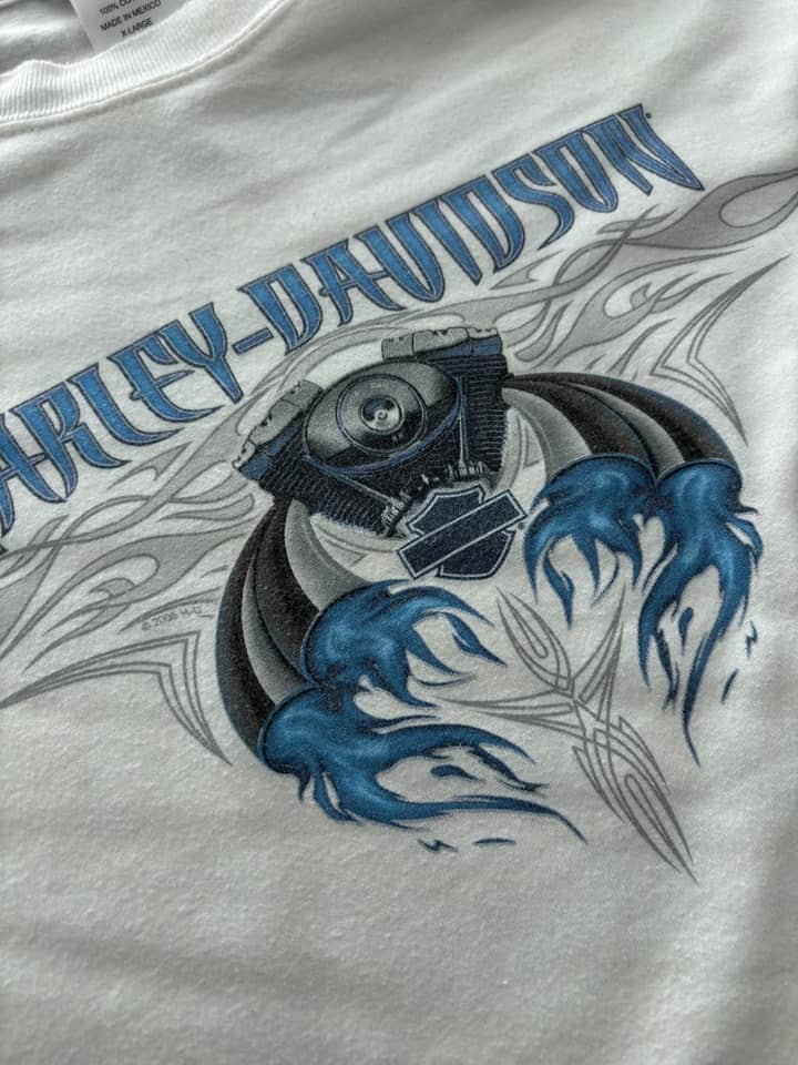 Harley Davidson Vintage Harley Davidson Longsleeve Flames - view 6 - Fabricsonder