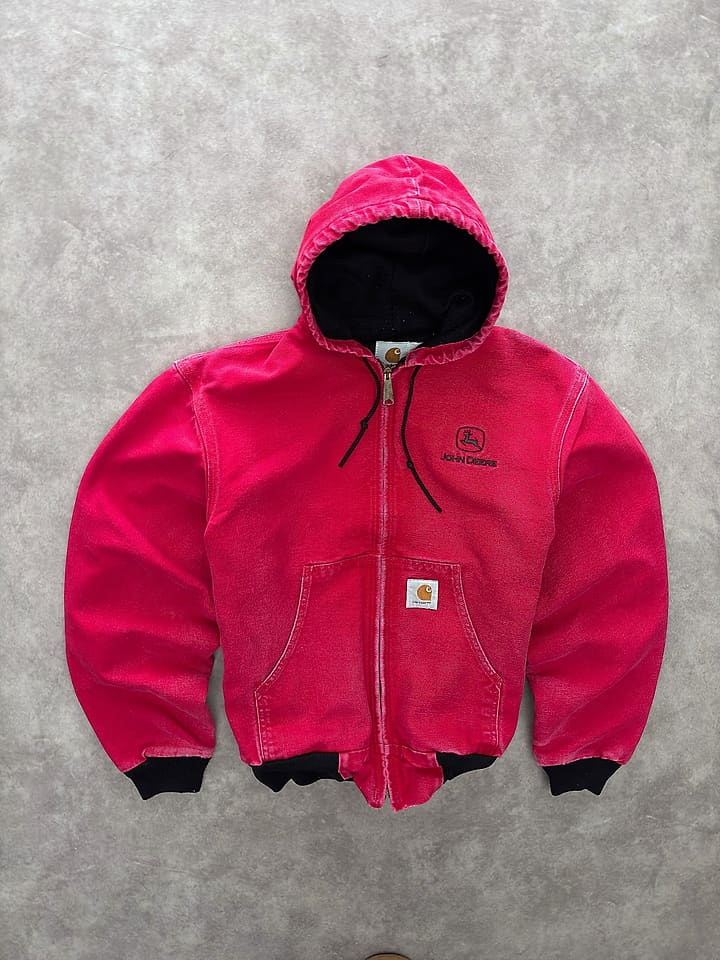 Carhartt Carhartt Active Jacket Vintage Sunfaded Red 90s Made In Usa - S (no tag) - Fabricsonder