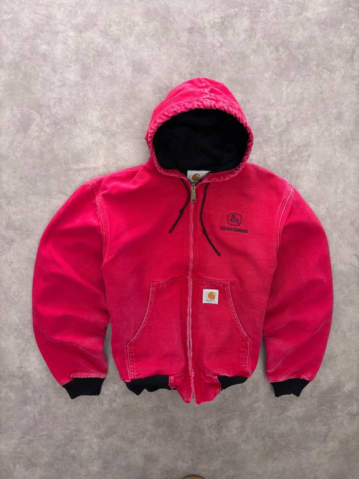 Carhartt Carhartt Active Jacket Vintage Sunfaded Red 90s Made In Usa - Good - S (no tag) - Fabricsonder
