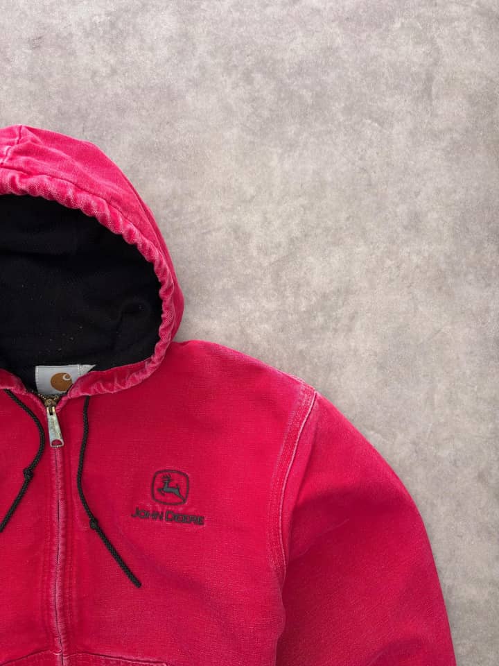 Carhartt Carhartt Active Jacket Vintage Sunfaded Red 90s Made In Usa - view 3 - Fabricsonder