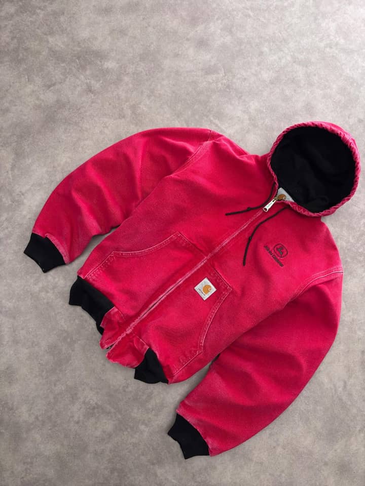 Carhartt Carhartt Active Jacket Vintage Sunfaded Red 90s Made In Usa - view 2 - Fabricsonder