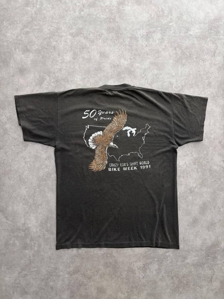 Harley Davidson Vintage Harley Davidson 3D Emblem T Shirt Single Stitch Sunfaded - view 4 - Fabricsonder