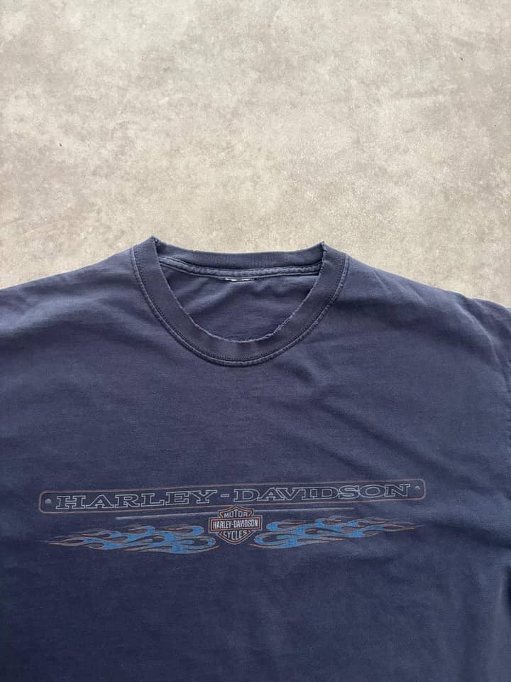 Harley Davidson Vintage Harley Davidson Longsleeve Sunfaded Distressed - view 2 - Fabricsonder
