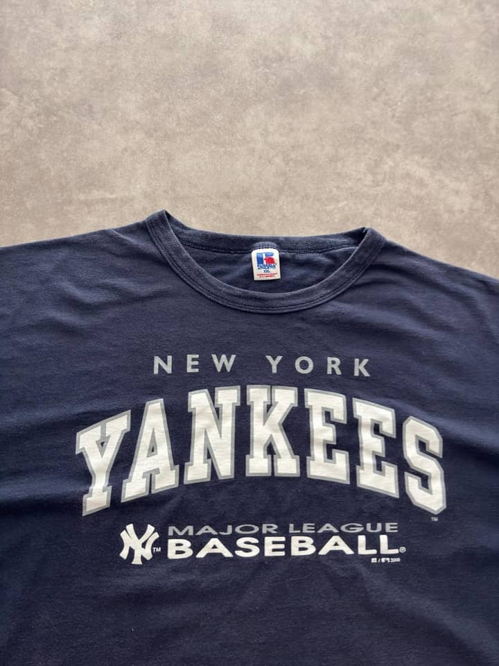 Russell Athletic Vintage Russell Athletic Cropped Boxy T Shirt Yankees - view 3 - Fabricsonder