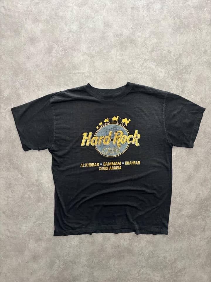 Hard Rock Vintage Hard Rock T Shirt Sunfaded Single Stitch - Good - L - Fabricsonder