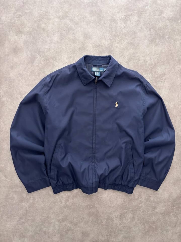 Ralph Lauren Vintage Ralph Lauren Harrington Jacket Navy Blue - Excellent - M - Fabricsonder
