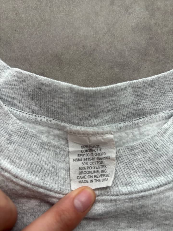 Army Vintage Army training Crewneck 90s Made In USA - view 4 - Fabricsonder