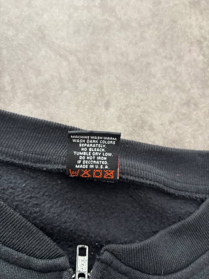 Harley Davidson Vintage Harley Davidson Zip Up Crewneck 90s Made In USA - view 5 - Fabricsonder