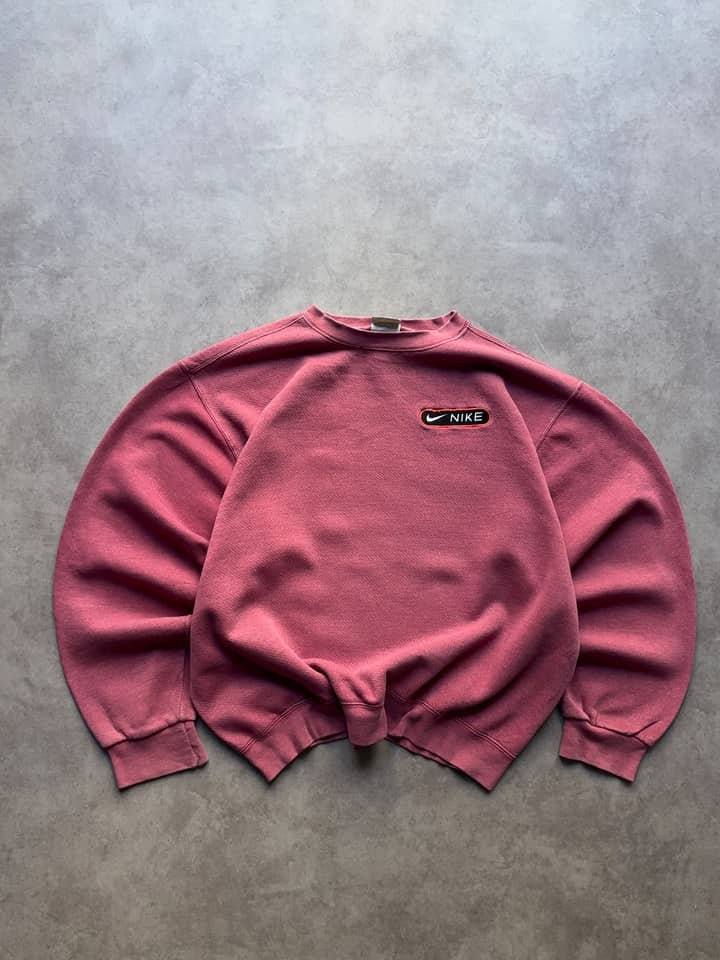 Nike Vintage Crewneck Silver Tag Sunfaded Made In USA - Excellent - L - Fabricsonder