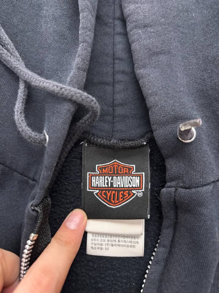 Harley Davidson Vintage Sunfaded Zip Up Hoodie - view 7 - Fabricsonder