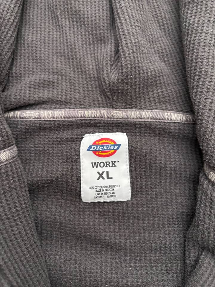 Dickies Vintage Zip Up Work Thermal Hoodie - view 3 - Fabricsonder