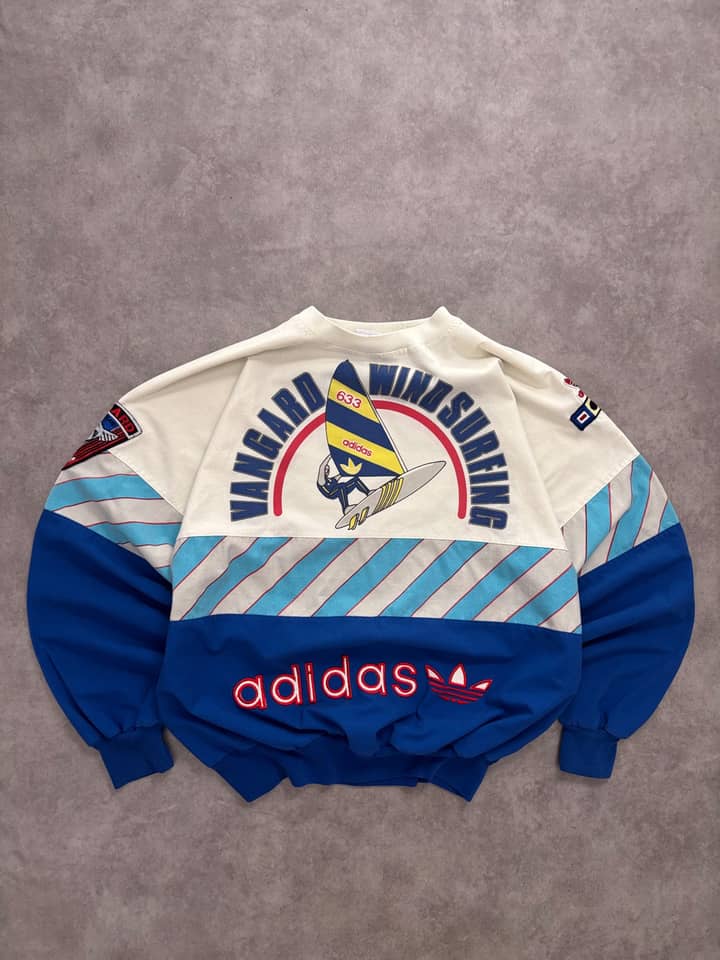Adidas Vintage Rare 80s Vangard Wind Surfing - Very Good - L - Fabricsonder